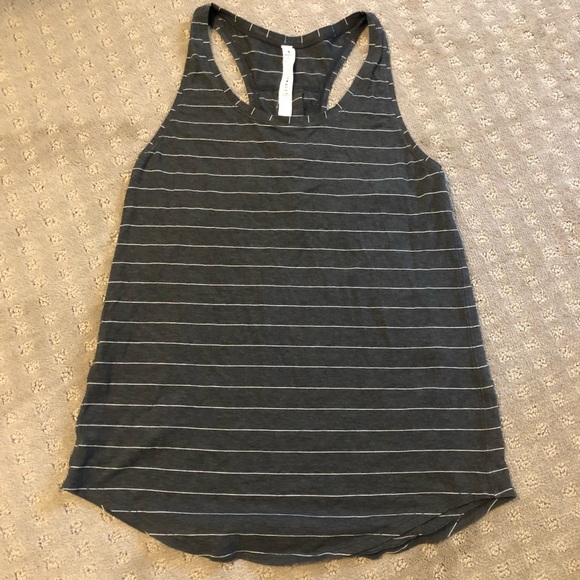 Lululemon Love Tank Striped Charcoal Gray 6 - Picture 2 of 4